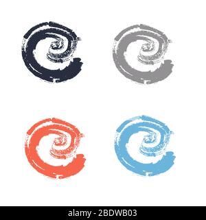 Taches colorées de pinceau vectoriel isolées Illustration de Vecteur