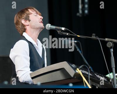 Ben Murray de Tarras se présentant au festival Cropredy de la convention de FAirport, au Royaume-Uni. 10 août 2012 Banque D'Images