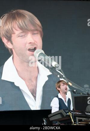 Ben Murray de Tarras se présentant au festival Cropredy de la convention de FAirport, au Royaume-Uni. 10 août 2012 Banque D'Images