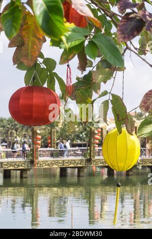 Hoi An Vietnam - lanternes Colorées artisanales dans l'ancienne ville de Hoi An, Vietnam, Asie du Sud-est. Banque D'Images