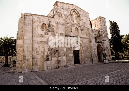 Église Sainte-Anne, église Crusader du XIIe siècle, Jérusalem, Israël Banque D'Images