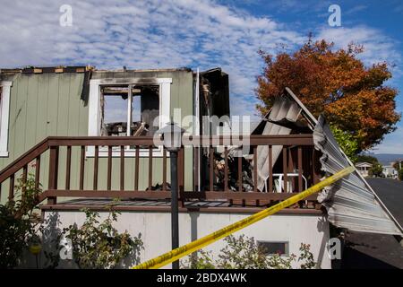 Dégâts aux tremblements de terre, Napa, 2014 Banque D'Images