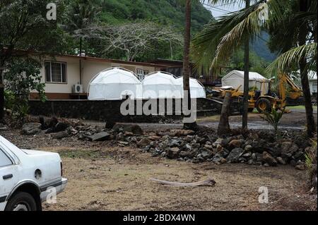 Tente FEMA, Samoa américaines Banque D'Images