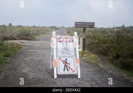 Sommet du Kilauea, 2018 Banque D'Images