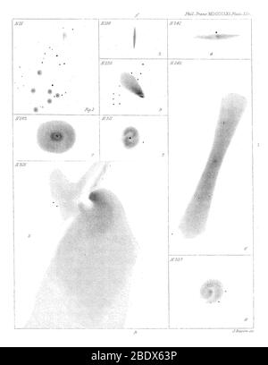 William Parsons, observations sur les nébuleuses, 1861 Banque D'Images