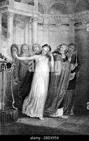 Le Pythia, Oracle de Delphi Banque D'Images