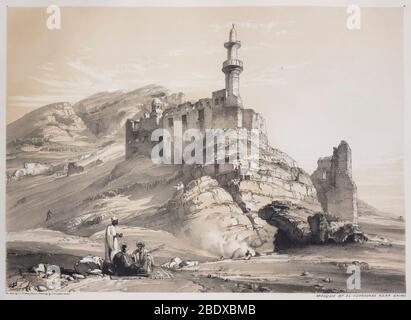 Complexe ottoman de Shahin al-Khalwati, 1538, cimetière du sud, le Robert Hay, illustrations du Caire, Londres, 1840 Banque D'Images
