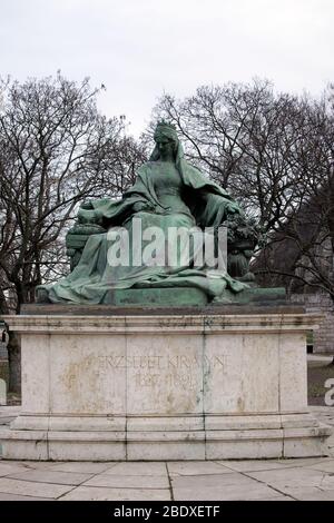 Statue de la reine Elizabeth à Budapest Banque D'Images