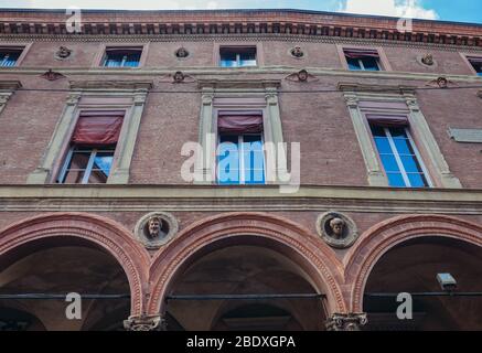 Salina Palace sur la via Santo Stefano à Bologne, capitale et la plus grande ville de la région Emilie Romagne dans le nord de l'Italie Banque D'Images