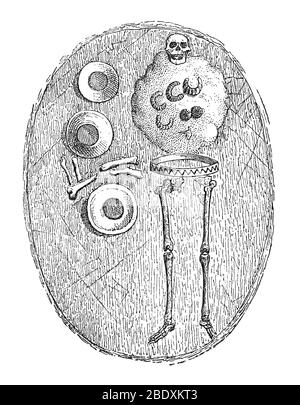 Tombeaux Hallstatt, cimetière préhistorique Banque D'Images