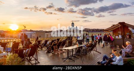 Piscine en mer d'Allas à helsinki, finlande. Banque D'Images