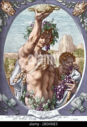 Dionysus, ou Bacchus, Dieu du vin Banque D'Images