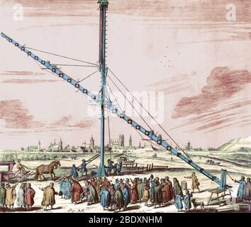 Télescope de 150 pieds Hevelius, 1673 Banque D'Images