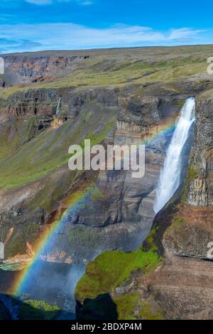 Haifoss, région du Sud, Islande Banque D'Images