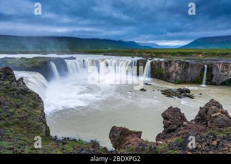 Goðafoss, région du Nord-est, Islande Banque D'Images