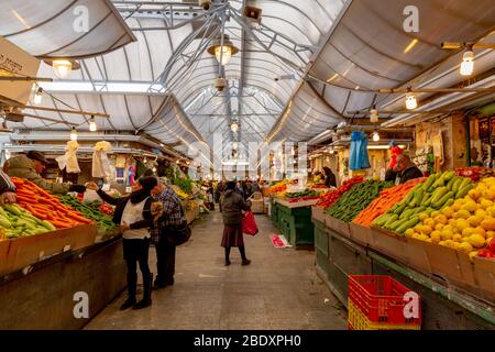 Marché de Mahane Yehuda à Jérusalem, Israël Banque D'Images