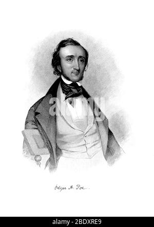 Edgar Poe, l'auteur américaine Banque D'Images