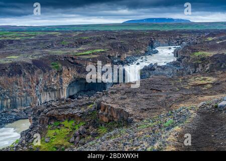 Aldeyjarfoss, Highlands d'Islande, région du Nord-est, Islande Banque D'Images