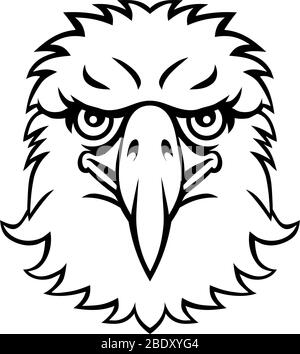 Personnage Eagle Mascot Cartoon Illustration de Vecteur