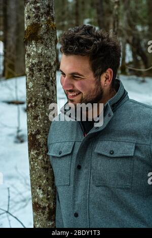 Zone de conservation de Bracebridge Muskoka Algonquin Highlands Bracebridge Ontario Canada in hiver Banque D'Images