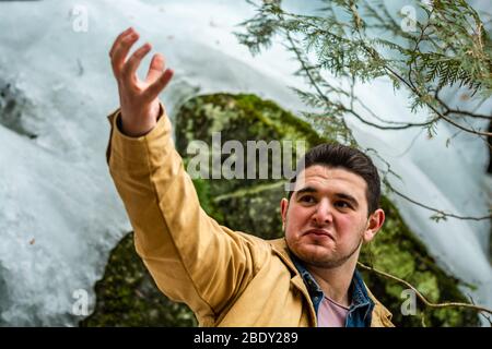 Zone de conservation de Bracebridge Muskoka Algonquin Highlands Bracebridge Ontario Canada in hiver Banque D'Images