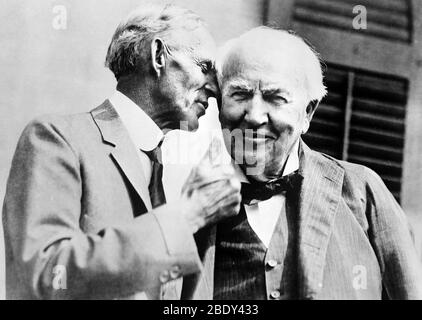 Henry Ford et Thomas Edison, les inventeurs américains Banque D'Images