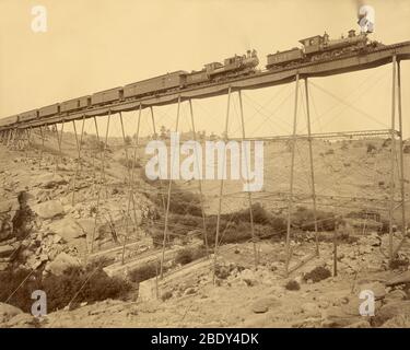 Dale Creek Bridge, Union Pacific Railway, 1885 Banque D'Images