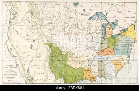 Tribus indiennes d'Amérique du Nord, 1833 Banque D'Images