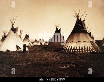 Tipis indien de Peigan, Medicine Tipi, 1900 Banque D'Images