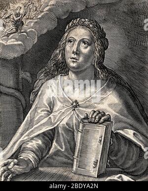 Le Sibyl persan, prophétesse ancienne Banque D'Images