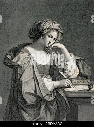 Le Sibyl persan, prophétesse ancienne Banque D'Images