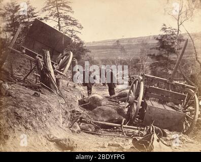 Battle Aftermath, Fredericksburg, Virginie, 1863 Banque D'Images