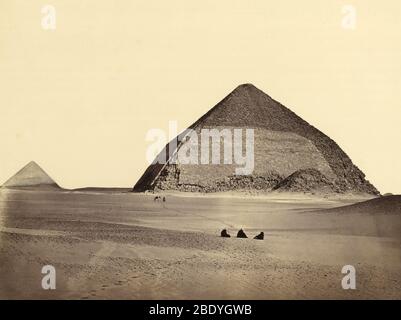 Pyramides de Dahshur, Egypte, 1858 Banque D'Images