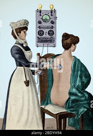 Électrothérapie, Faradisation, 1900 Banque D'Images