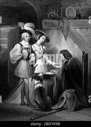 Fortune Teller, XIXe siècle Banque D'Images