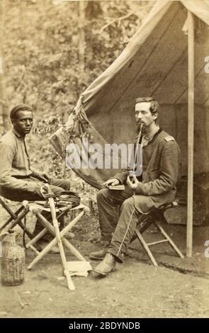 Union Solider et Servant afro-américain, c. 1863 Banque D'Images