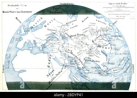 Routes de la famille Polo, 13ème siècle Banque D'Images