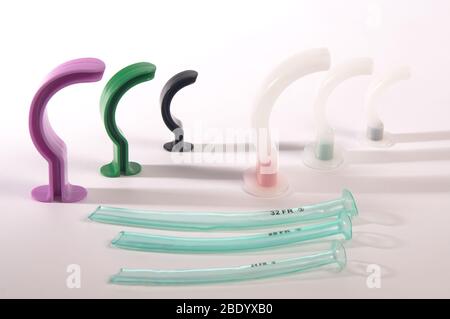 Williams Intubator, Berman Oral et Nasopharyngeal Airways Banque D'Images