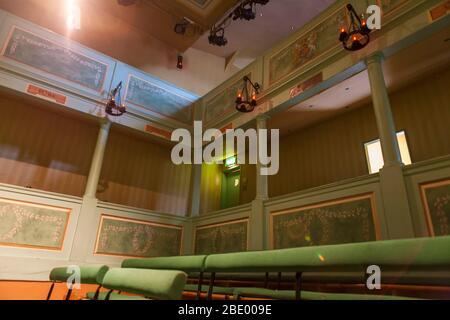 Intérieur du Théâtre Royal géorgien, Richmond, Yorkshire du Nord Banque D'Images