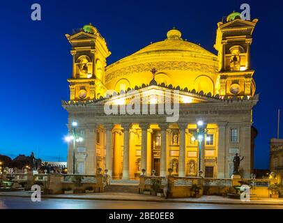 Rotonde Mosta ou Mosta Dome, Mosta, Malte Banque D'Images