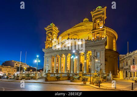 Rotonde Mosta ou Mosta Dome, Mosta, Malte Banque D'Images