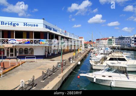 Bateaux dans le Caréenage,Bridgetown,Barbade,Caraïbes Banque D'Images