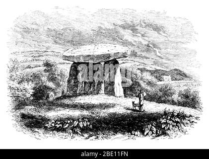 Cromlech, autel mégalithique-Tomb Banque D'Images