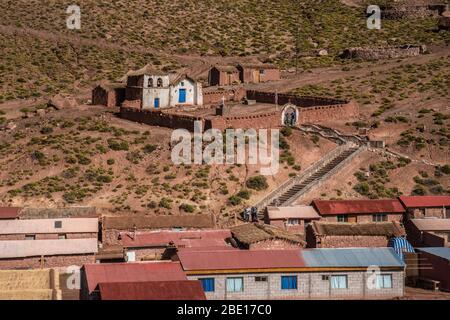 Machuca, petite ville dans le désert d'Atacama, au Chili Banque D'Images