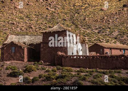 Machuca, petite ville dans le désert d'Atacama, au Chili Banque D'Images