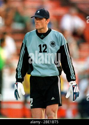 Orange Bowl, Miami USA, 9.2.1999, international friendly, Allemagne (GER, blanc) vs Colombie (col, jaune) 3:3 — Jens LEHMANN (GER) Banque D'Images