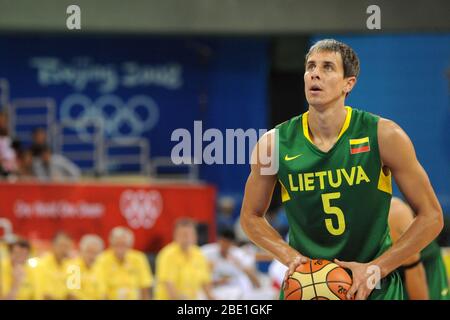 Mindaugas Lukauskis est un joueur de basket-ball lituanien Banque D'Images