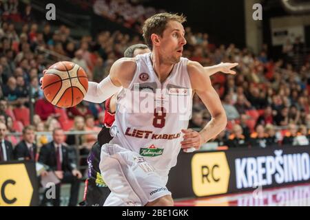 Mindaugas Lukauskis est un joueur de basket-ball lituanien Banque D'Images