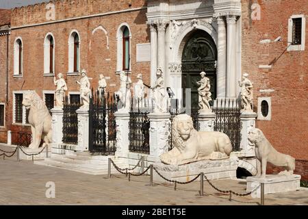 J'/Venezia : Arsenale, Renaissanceportal (um 1400) Banque D'Images