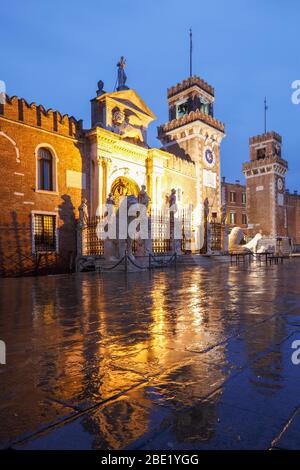 J'/Venezia : Arsenale, Renaissanceportal (um 1400) Banque D'Images